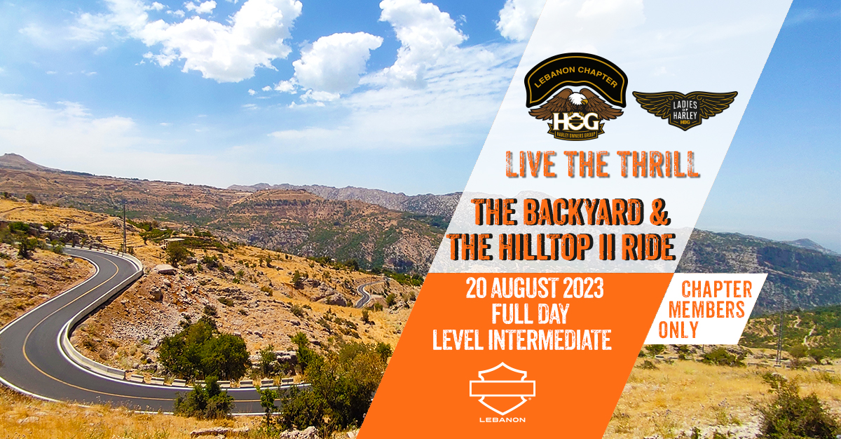 The backyard & the hilltop II ride – 20 august 2023